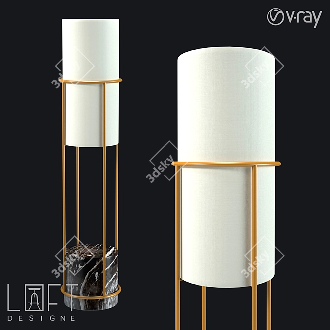 LoftDesigne 1301 Floor Lamp 3D model image 1