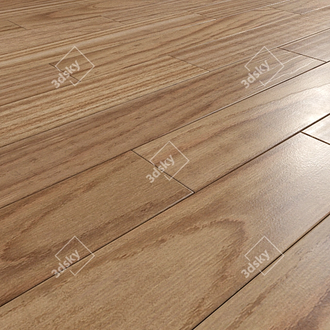 Natural Wood Parquet Flooring 3D model image 1