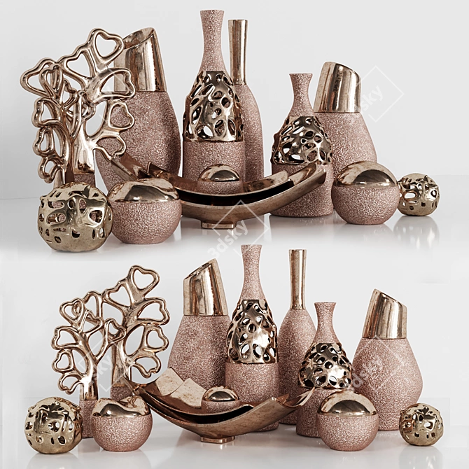 Luxury Corona Decor Set - 18pcs 3D model image 1