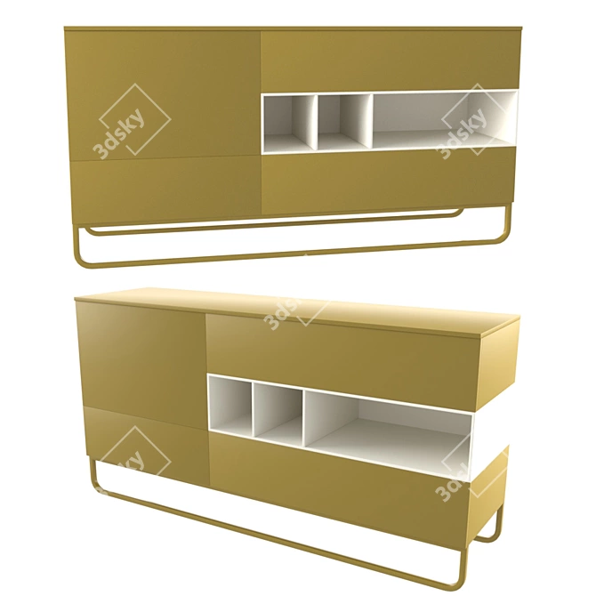 Elegant Sideboard with Doors by MD House 3D model image 1