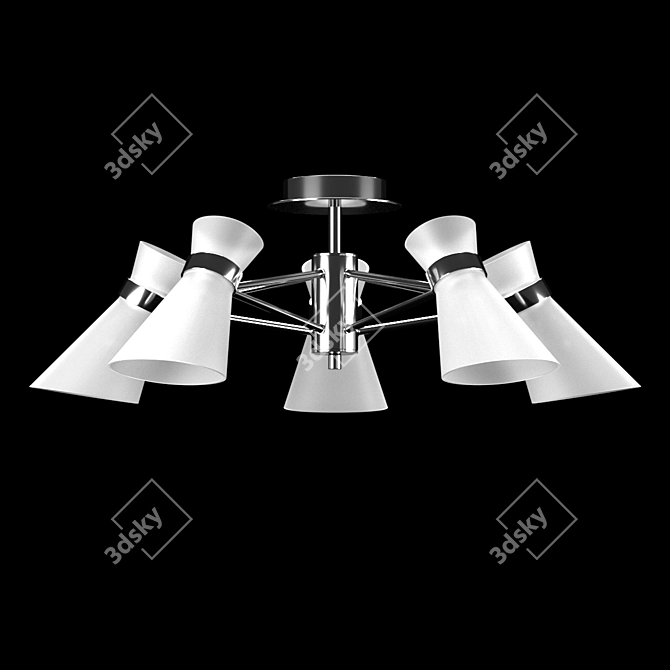 Elegant 5-Light Ceiling Chandelier 3D model image 1