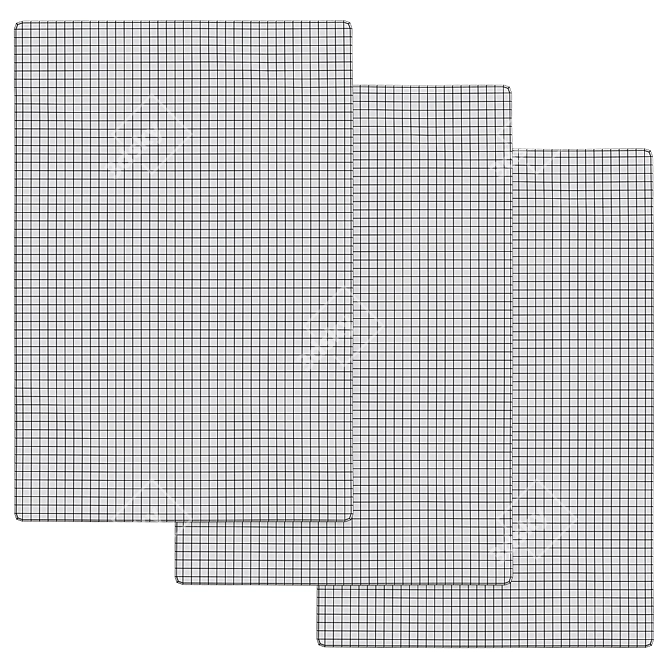 Elegant Grey Shag Carpet 3D model image 3