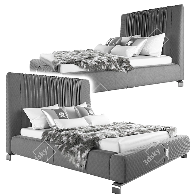 Elegant Giorgio Infinity Bed 3D model image 1