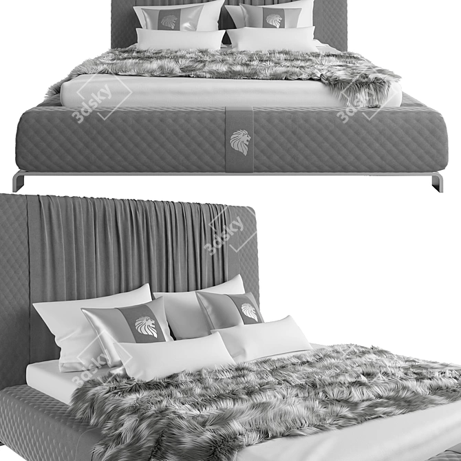 Elegant Giorgio Infinity Bed 3D model image 2