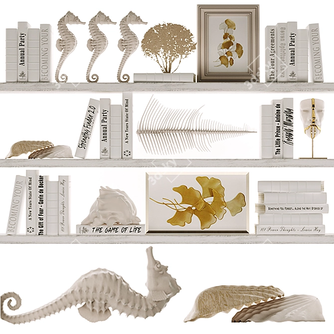 Artistic 13-Piece Decor Set 3D model image 1