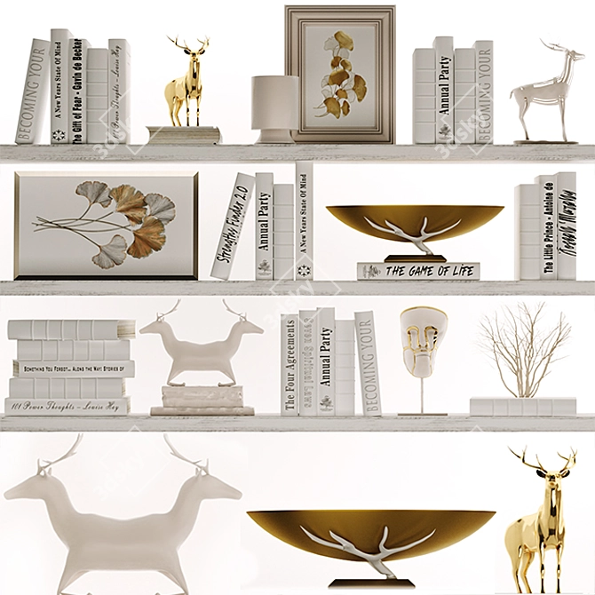 Elegant Home Decor Set 3D model image 1