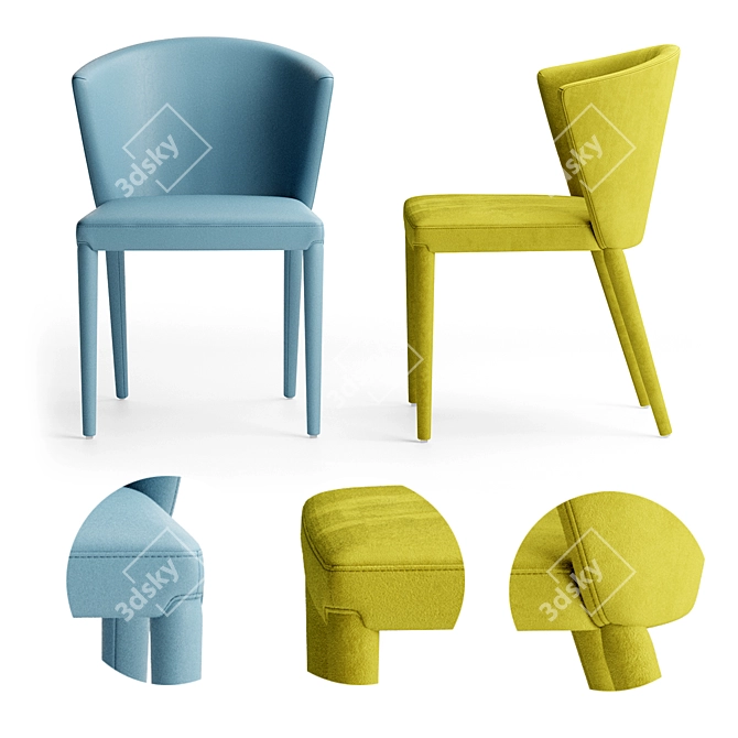 Italian Beauty: Amelie Chair 3D model image 2