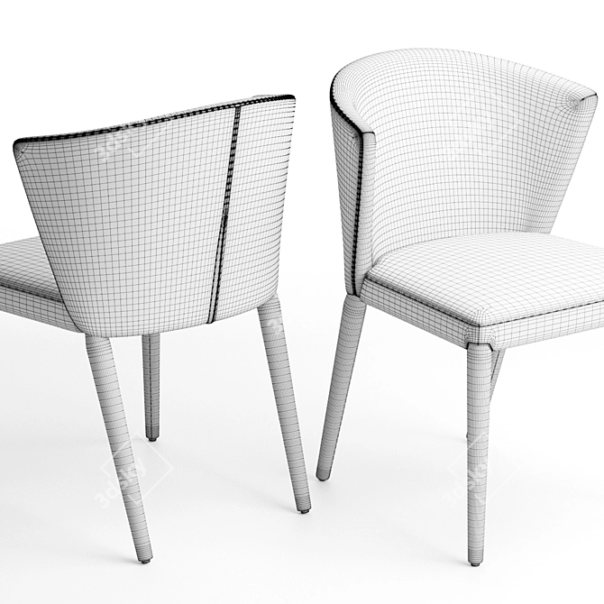 Italian Beauty: Amelie Chair 3D model image 3