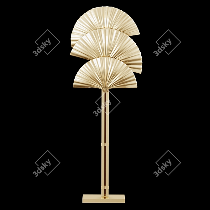 Luxury Las Palmas Gold Floor Lamp 3D model image 1