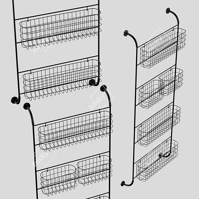 Metal Bookshelf for Home 3D model image 1