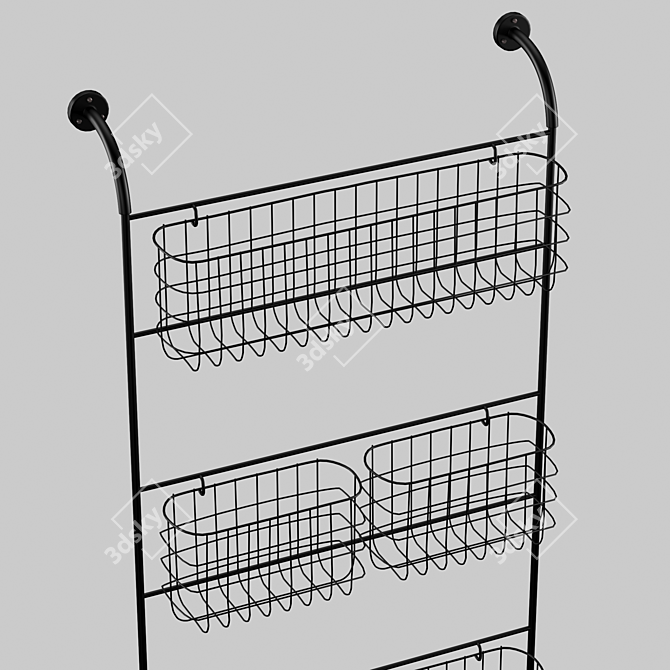 Metal Bookshelf for Home 3D model image 2