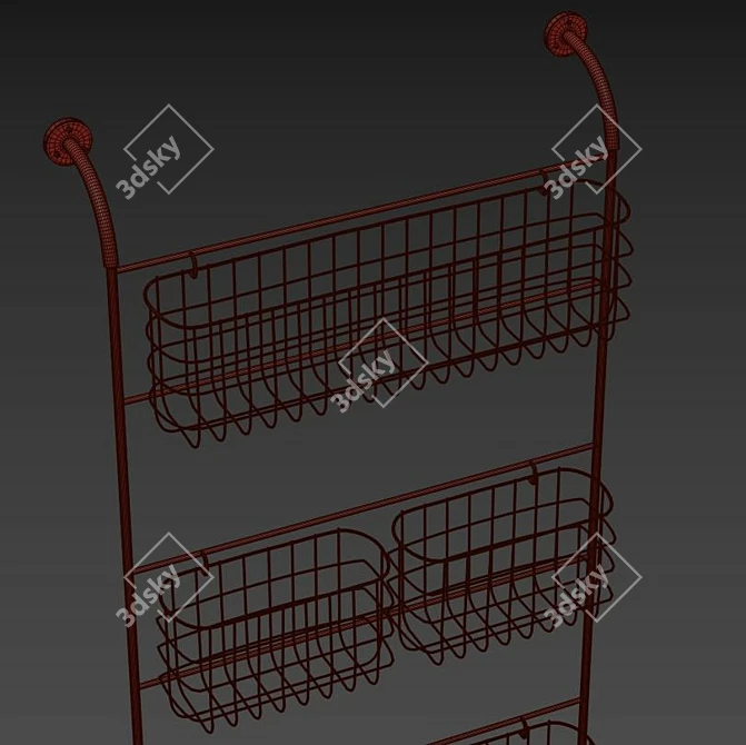 Metal Bookshelf for Home 3D model image 3