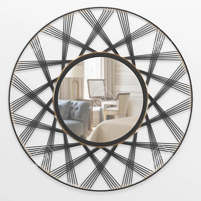 Elegant Round Mirror: Home Shadow 3D model image 1