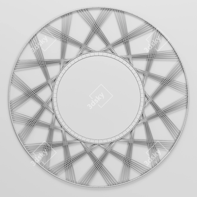 Elegant Round Mirror: Home Shadow 3D model image 2