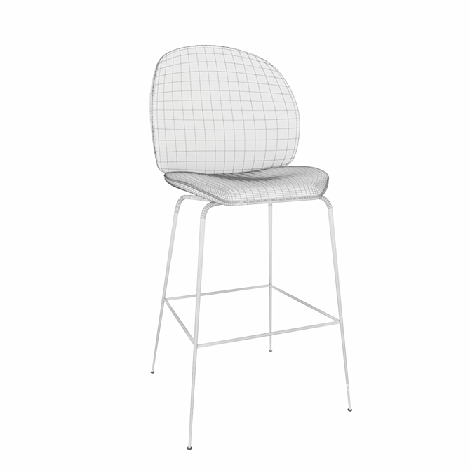 Elegant Beetle Bar Chair 3D model image 2