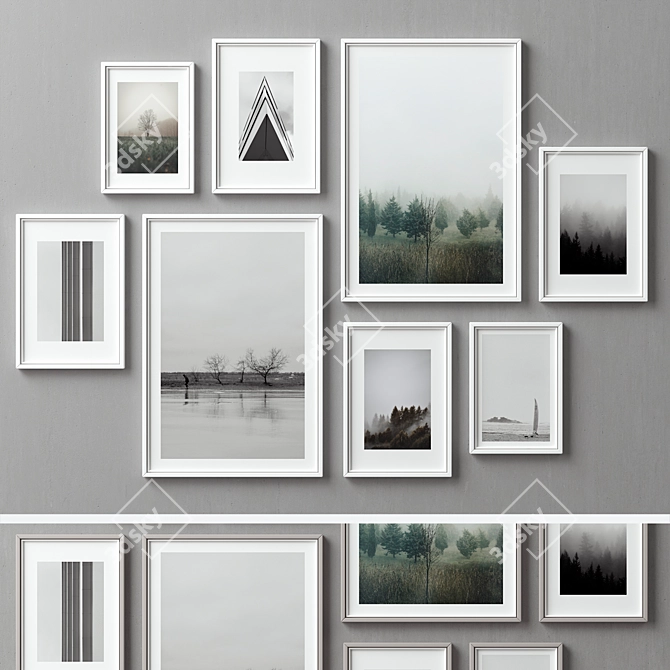 Multi-Color Picture Frames Set 3D model image 2