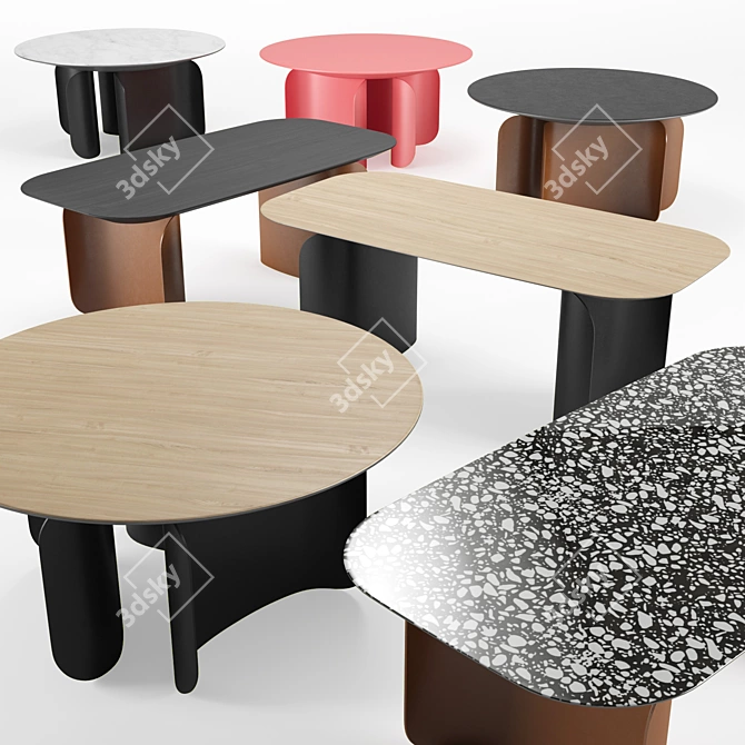 Sleek Barry Tables for Modern Spaces 3D model image 2