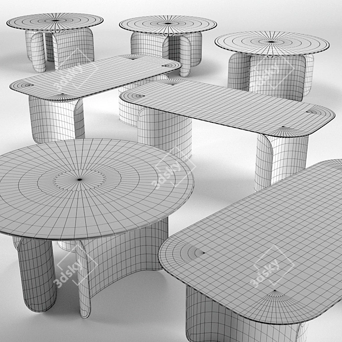 Sleek Barry Tables for Modern Spaces 3D model image 3