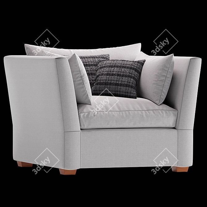 Belgian Shelter Armchair: Elegant and Comfortable 3D model image 1