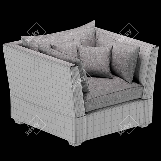 Belgian Shelter Armchair: Elegant and Comfortable 3D model image 3