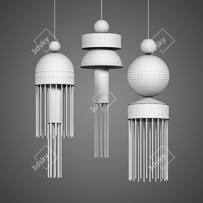 Glamorous Crystal Chandelier - PDL2118 3D model image 2