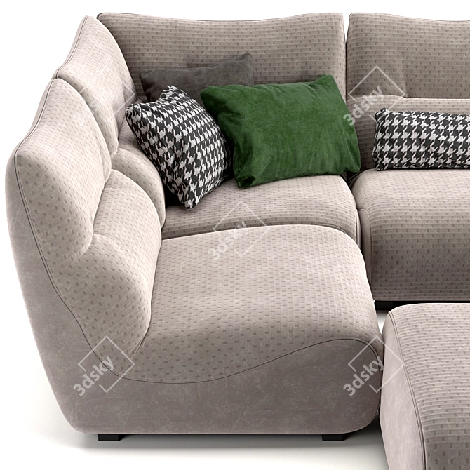 Modern Minimalist Sofa | Roche Bobois Temps Calme 3D model image 2