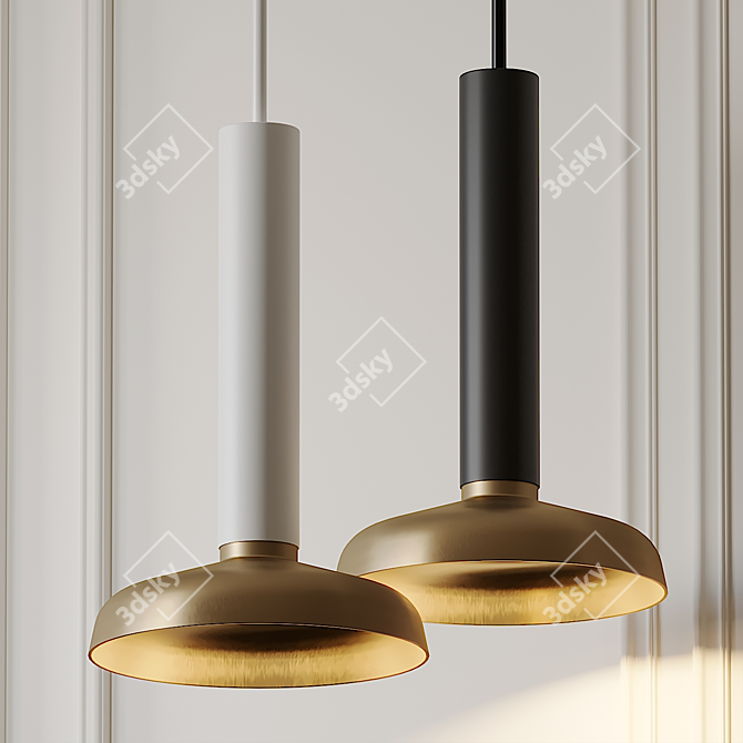 Elegant SERLO Pendant Lamps 3D model image 1