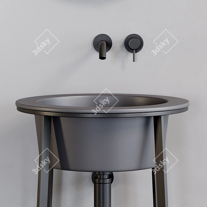 Ceramica Cielo Catino Tondo: Stylish Washbasin Set 3D model image 2