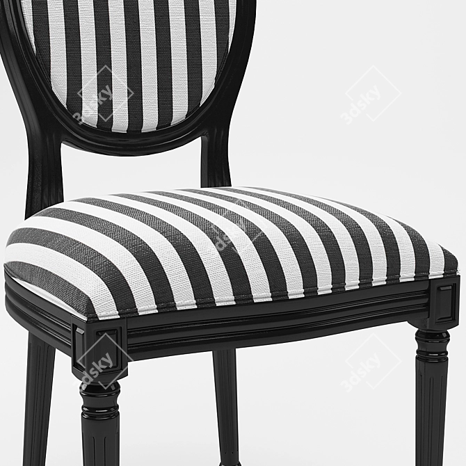 French Style Dining Chair 3D model image 1