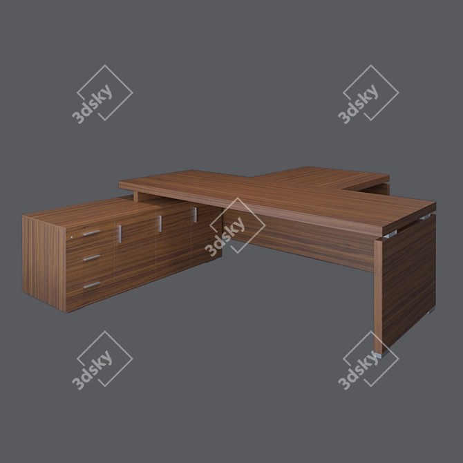 Alea Odeon Executive Table 3D model image 1