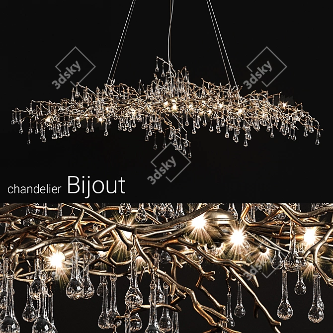 Bijout Big Serip Chandelier 3D model image 1