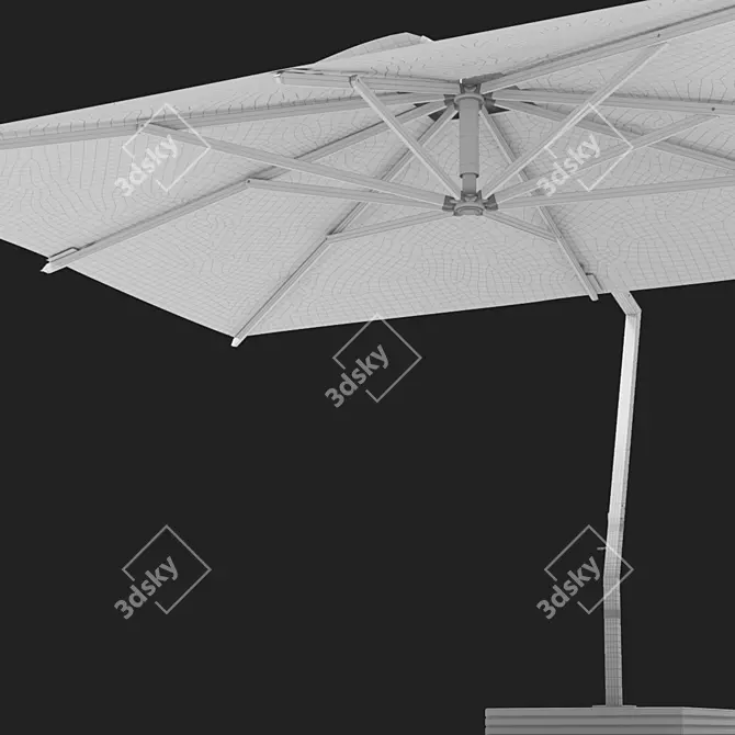 Elegant X-Centric Outdoor Umbrella 3D model image 3