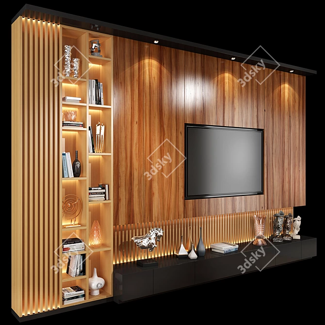 Modern TV Wall Units - Complete Set 3D model image 2