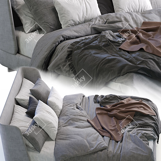 Luxurious Minotti Creed Bed 3D model image 3