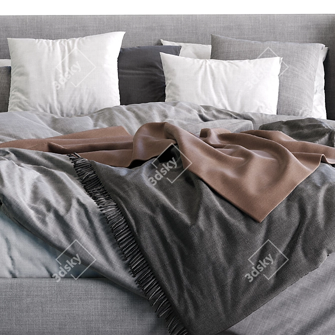 Luxurious Minotti Creed Bed 3D model image 4