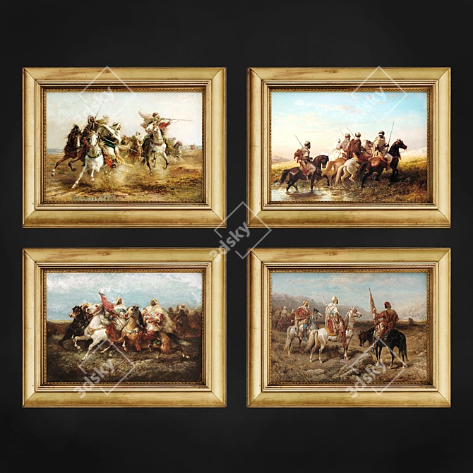 Masterpieces by Adolf Schreyer 3D model image 1