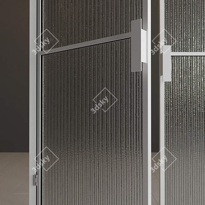 Versatile Glass Partition: Stylish, Adjustable & Minimalistic 3D model image 2