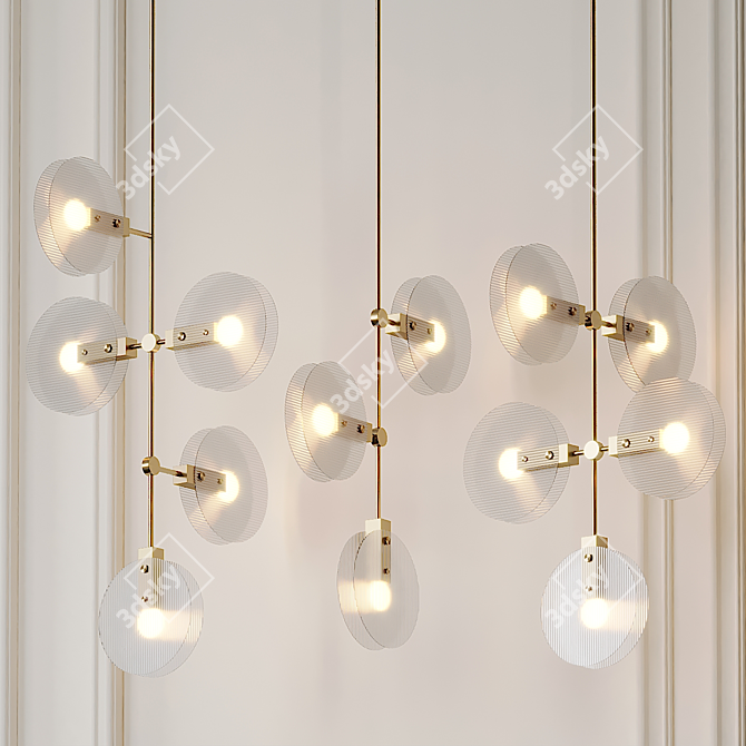 Nebulae Hanging Chandelier: Versatile Illumination 3D model image 1