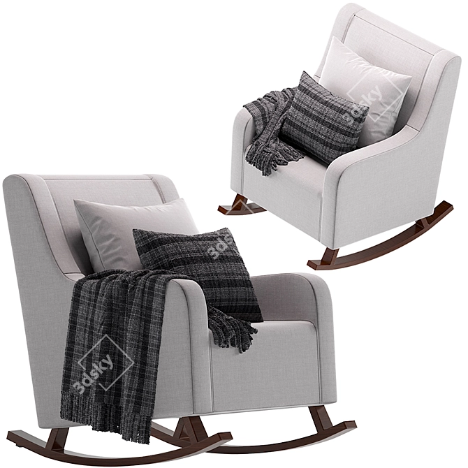 Elegant Kennis Rocking Chair 3D model image 1