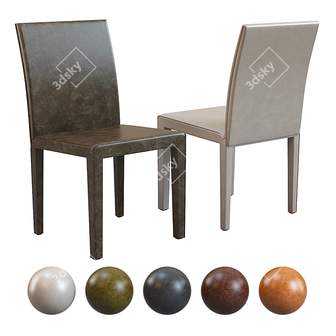 Elegant Folio Dining Chair: Stylish and High-quality 3D model image 1