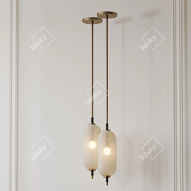 Elegant Pierce Pendant Light 3D model image 2