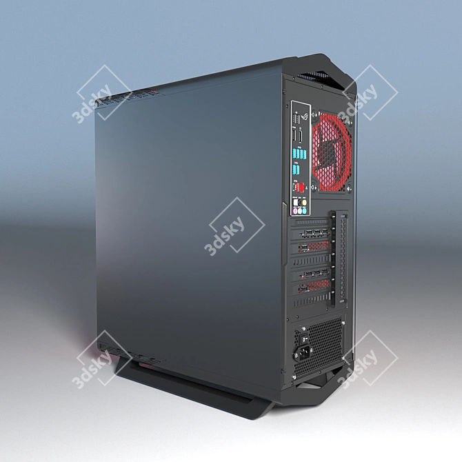 AeroCoolPC Black: High-Quality V-Ray Compatible Model 3D model image 3