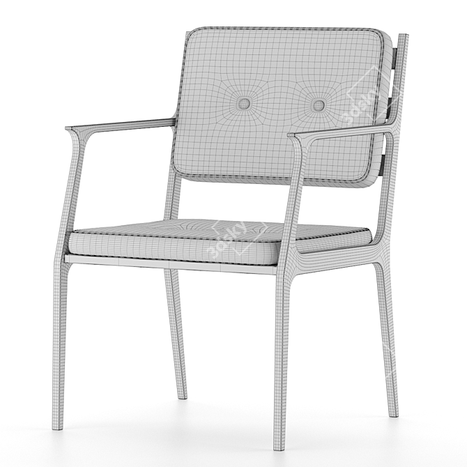 Title: Elegant Mayfield Armchair 3D model image 3