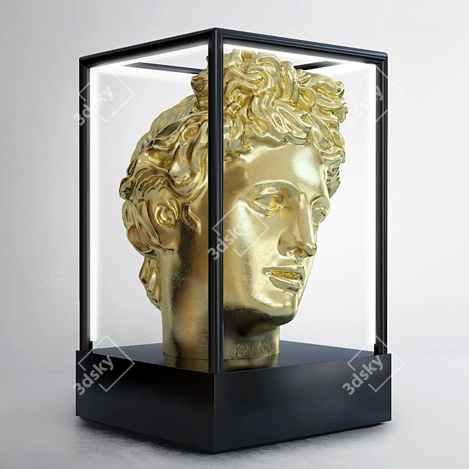 Golden Apollo Table Lamp: Elegant Decorative Lighting 3D model image 1