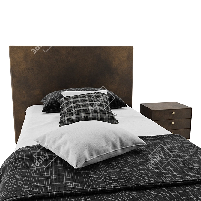 Dofa Single Bed: Sleek and Versatile 3D model image 2