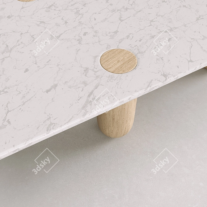 SOTTOSOPRA: Stylish Marble Top Coffee Table 3D model image 2