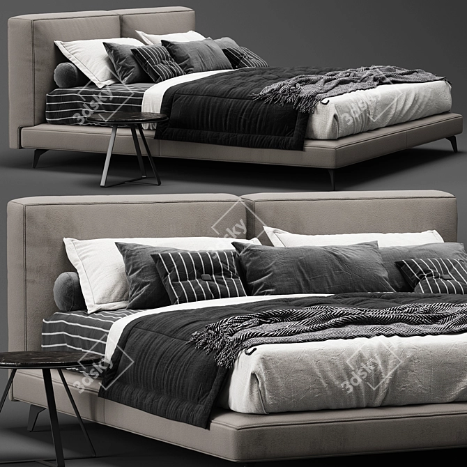 Luxurious Ditre Sound Bed: Millimeter-Perfect Design 3D model image 1