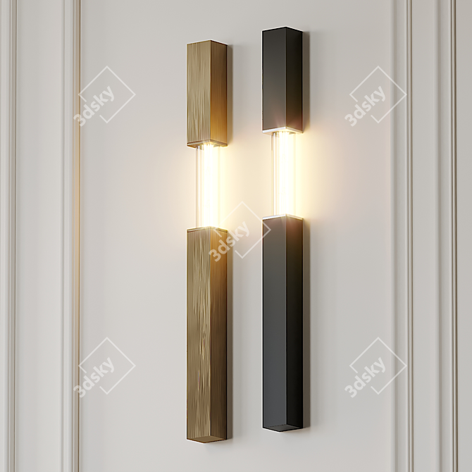 Minimalist Wall Sconce: Small, Modern & Stylish 3D model image 1