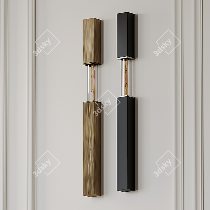 Minimalist Wall Sconce: Small, Modern & Stylish 3D model image 2
