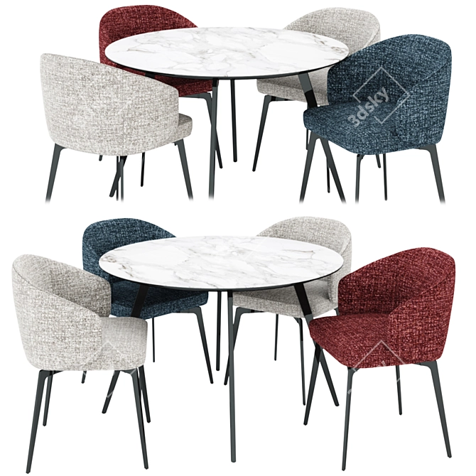 Lema BEA: Stylish Chair & Table Set 3D model image 1